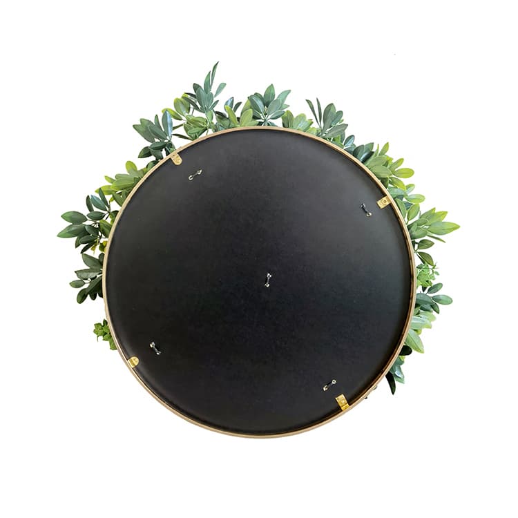 YES4HOMES Artificial Green Wall Plant Garden Panel Daffodil Smile Disc Art 50cm Grassy UV Resistant Frame