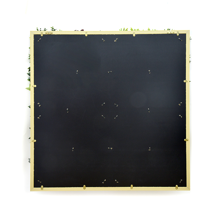 YES4HOMES 3D 1Mx1M Green Artificial Plants Wall Panel Flower Wall With Frame Vertical Garden UV Resistant Frame
