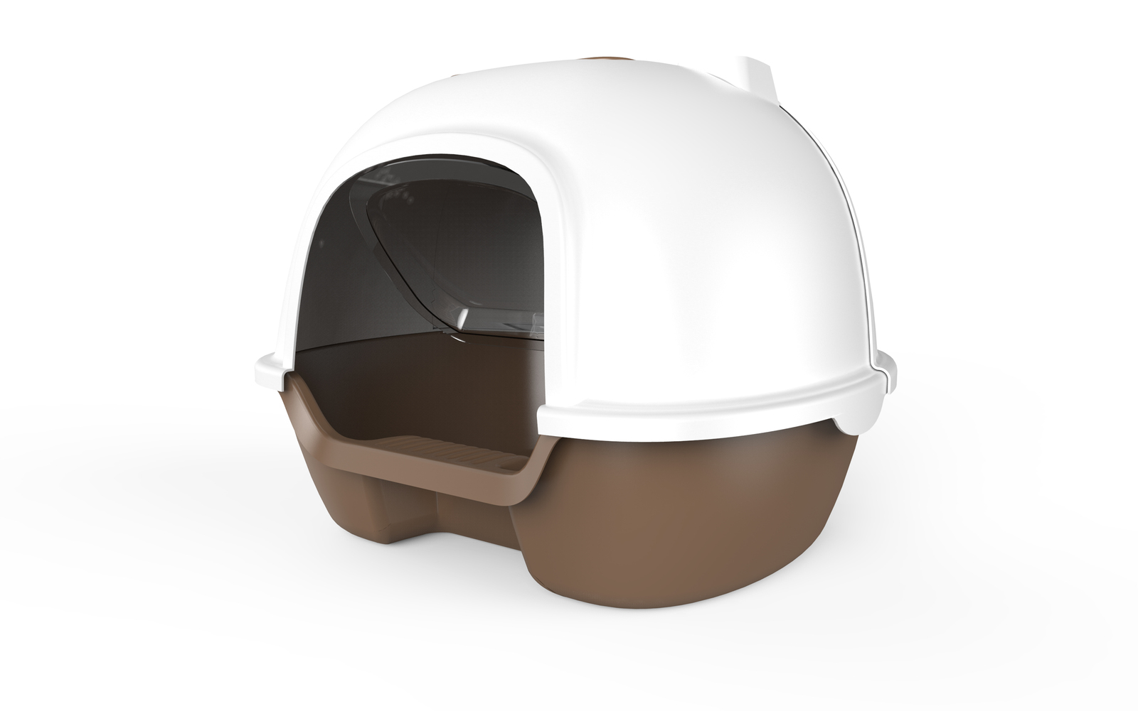 YES4PETS Cat Toilet Litter Box Portable Hooded Tray House with Handle and Scoop Brown