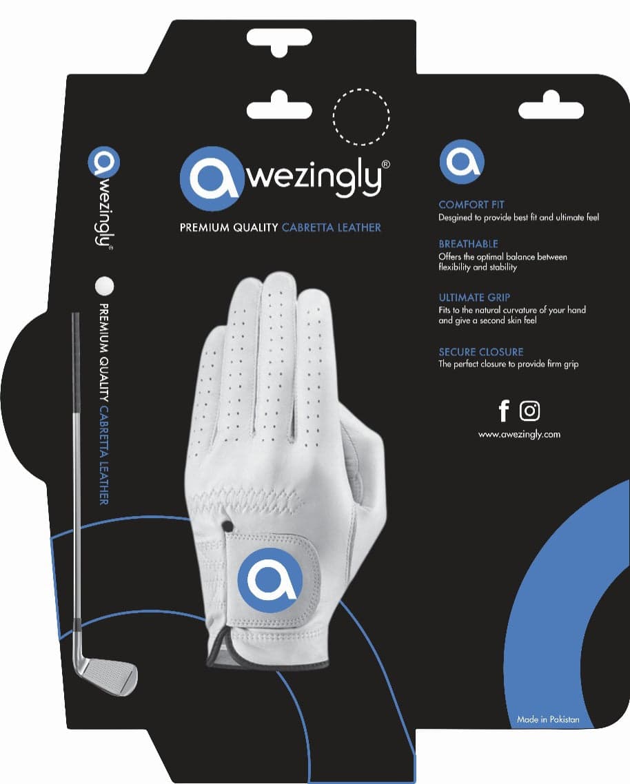 Golf Gloves Premium Quality Cabretta Leather for Men XL White