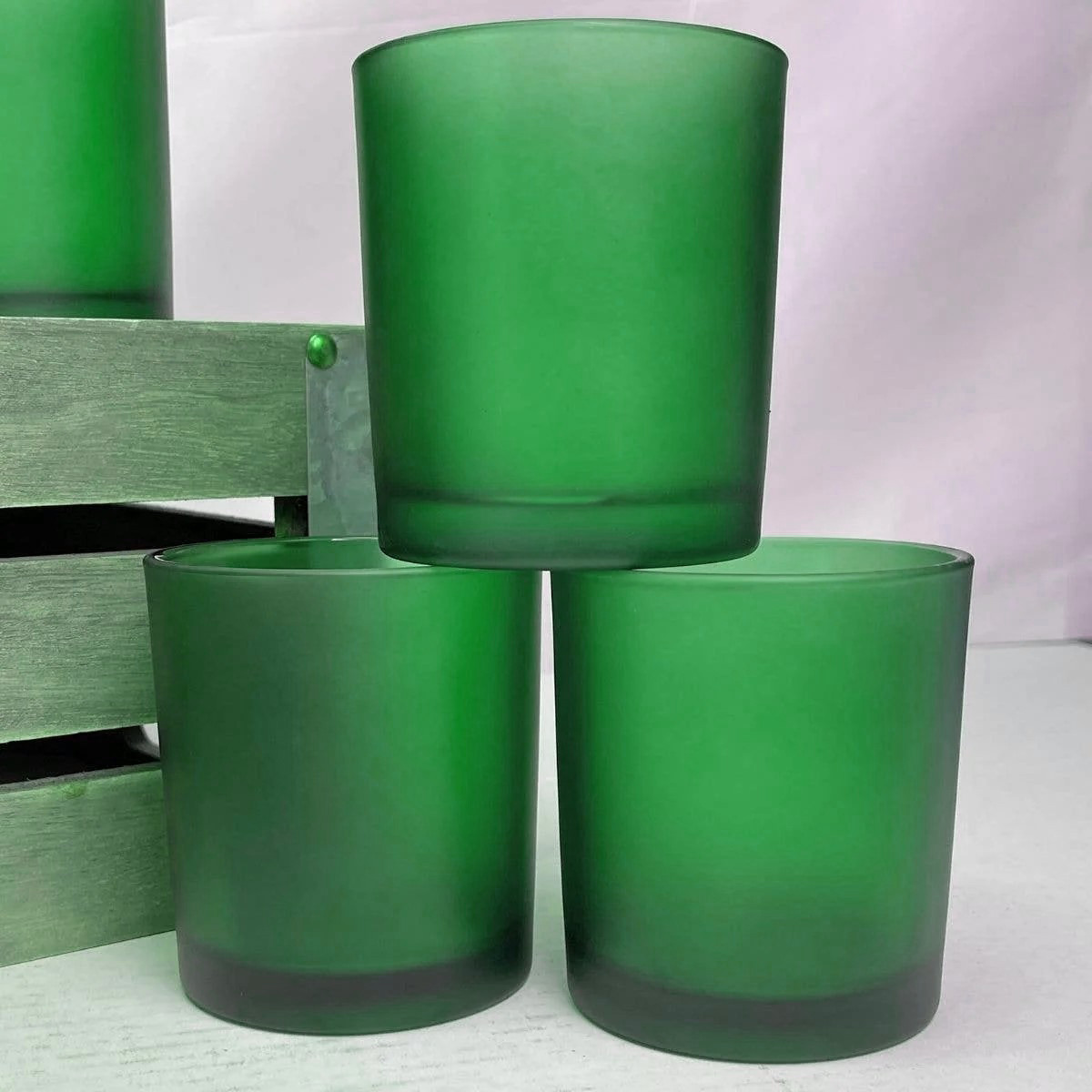 20 Pack Green Frosted Glass Votive Candle Holders Table Centreoieces Xmas Wedding Anniversary Event Recption Party Function or Home Decor