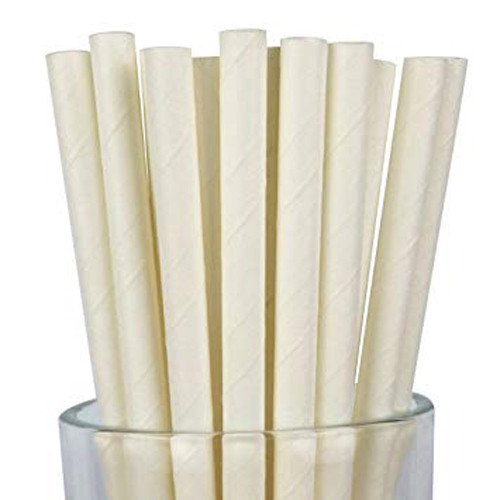 200 Pack White Drinking Straws Biodegradable Eco Paper Birthday Party Event Bistro Bar Cafe Take Away