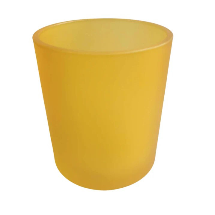 10 Pack Yellow Frosted Glass Votive Candle Holders Table Centreoieces Xmas Wedding Anniversary Event Recption Party Function or Home Decor