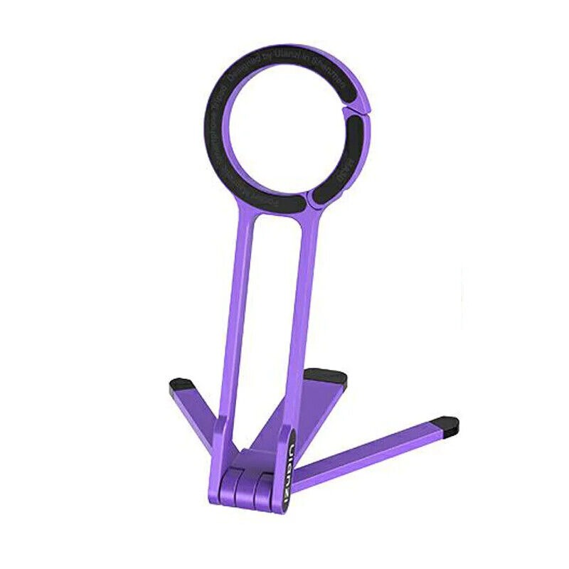 ULANZI MA30 Magnetic Phone Tripod Stand for iPhone - Aluminium Maglock Smartphone Mini Tripod Pocket Cell Phone Stand Dual-Sided Magnet Quick Mount Compatible with iPhone 16 15 14 13 12 Magsafe (Purple)