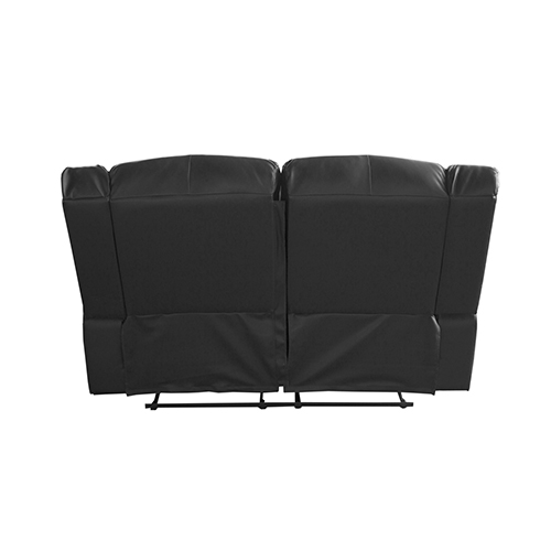 2 Seater Recliner Sofa In Faux Leather Lounge Couch in Black