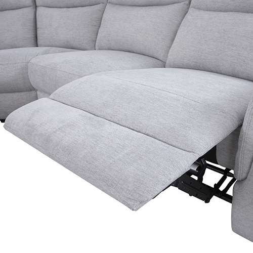 Large Sectional Corner Modular Lounge Suite in Fabric with Electric Recliner