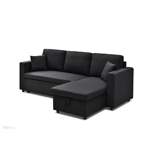 Multifunctional Sofa Bed Fabric Upholstery Chaise Section Comfy Cushions Armrests