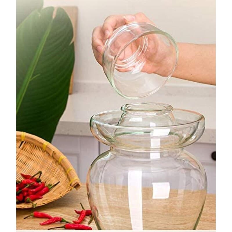 Fermentation Crocks & Jars Premium Chinese and Korean Pickle Glass Jar Large 7.5L