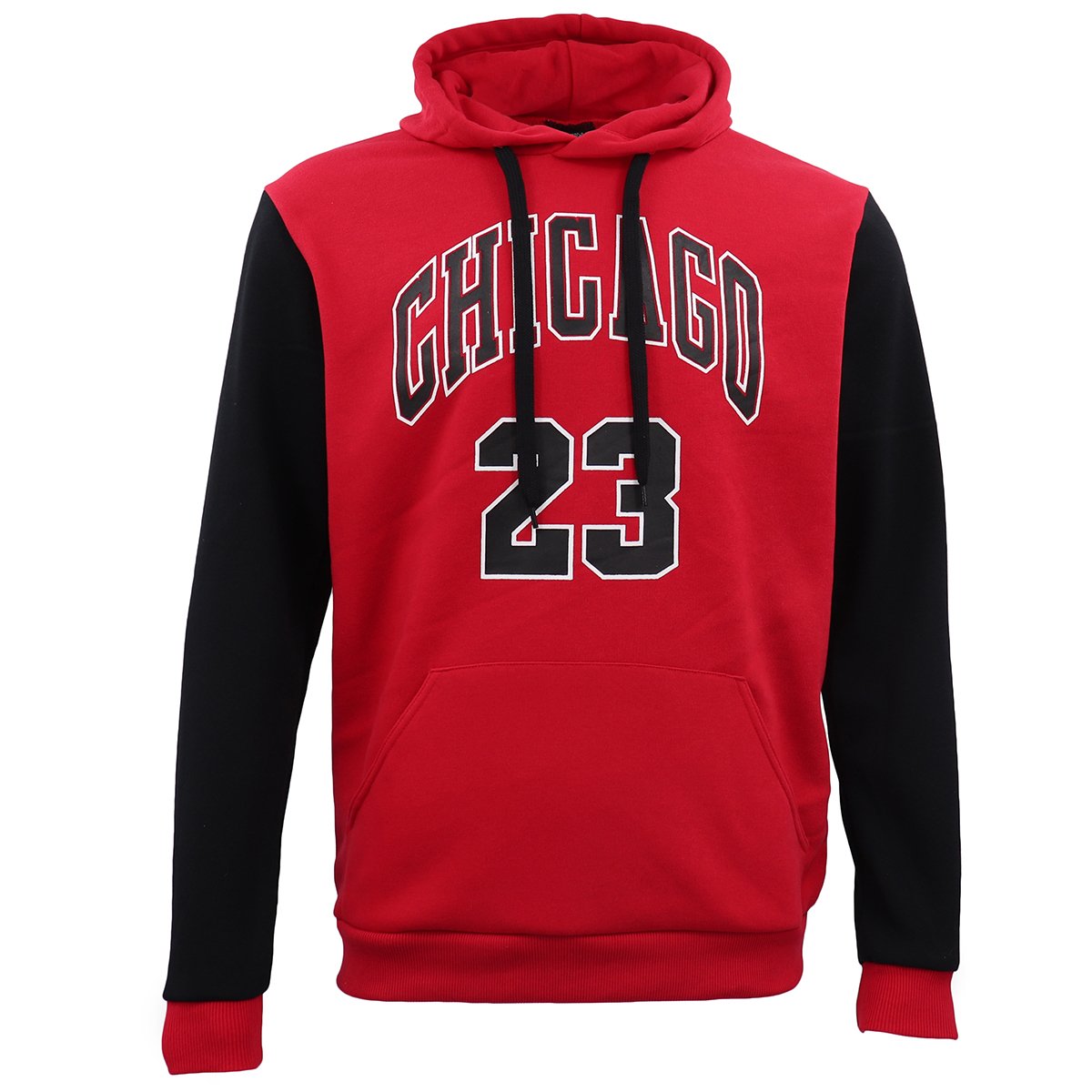 Men's Fleece Pullover Hoodie Jacket Chicago Bulls 23 Michael Jordan Sweat Shirt, Light Grey, M