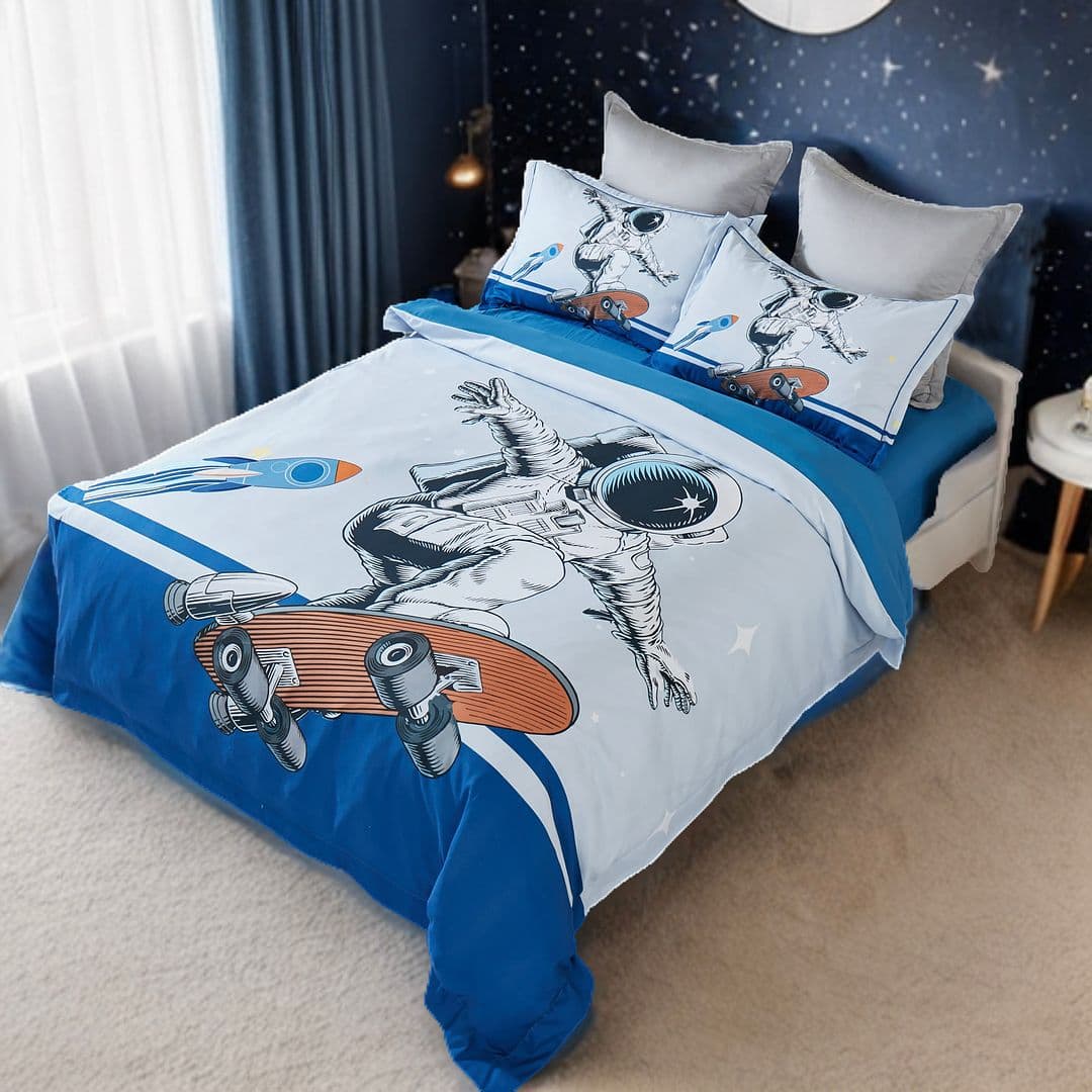 Kids' Quilt Cover Set Astronaut Theme Double Size