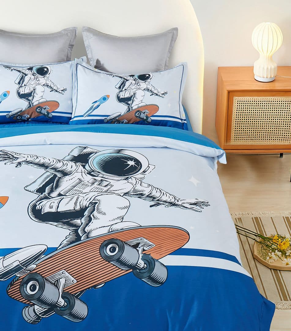 Kids' Quilt Cover Set Astronaut Theme Double Size
