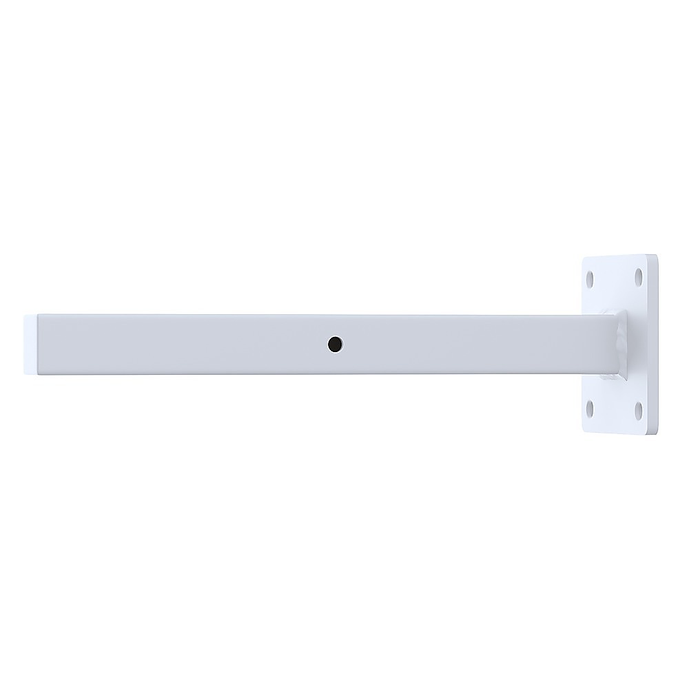 20cm Floating Shelf Brackets Industrial Metal Shelving Supports 4-Pack - White