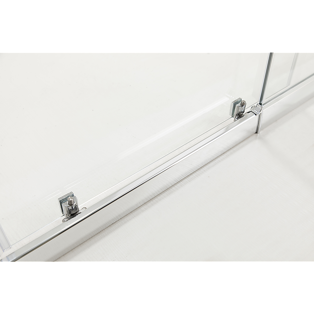 155-170cm Adjustable Wall to Wall Sliding Glass Shower Door in Chrome