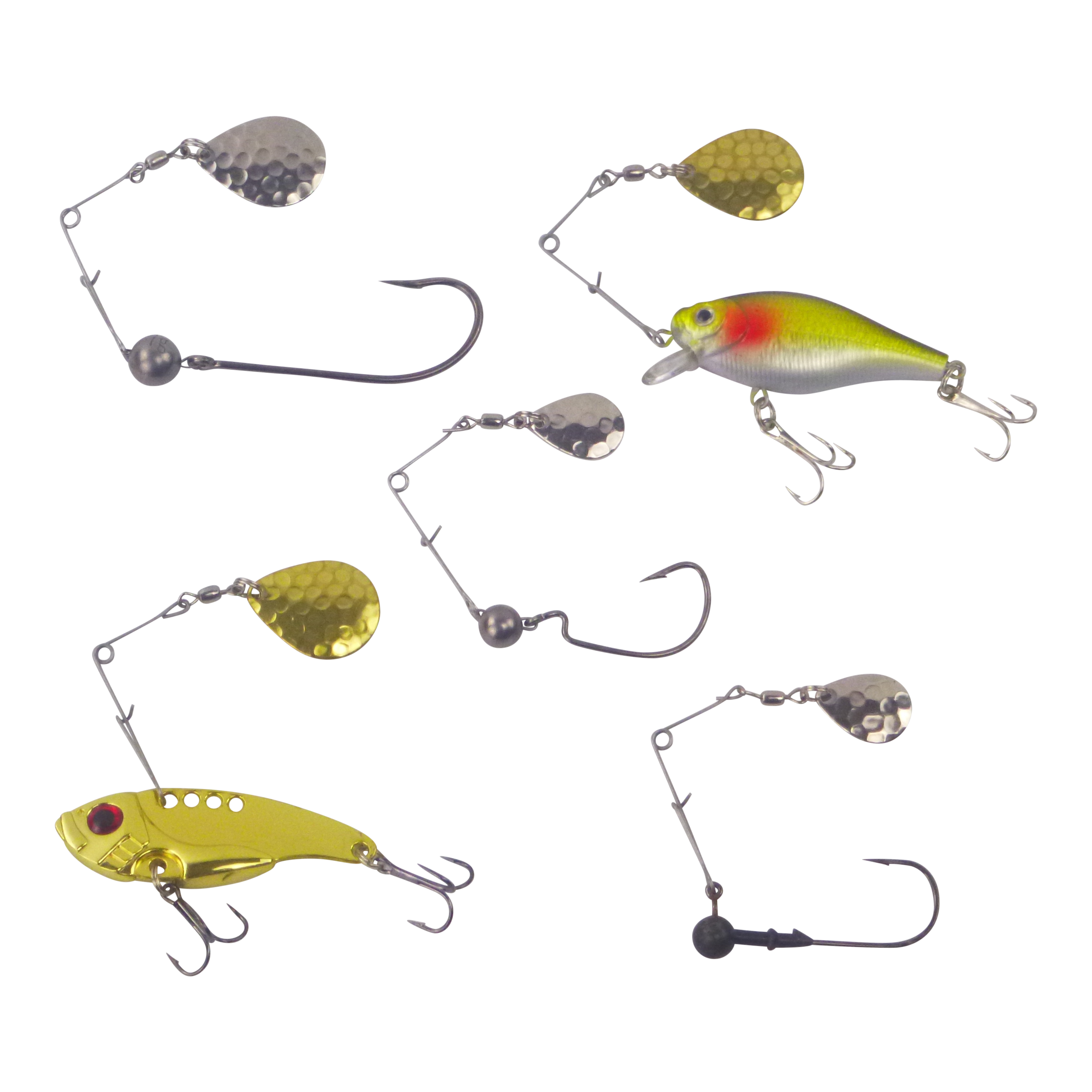 Swimerz Jig Spinner, Large, Hammered Nickel, 5 Pack