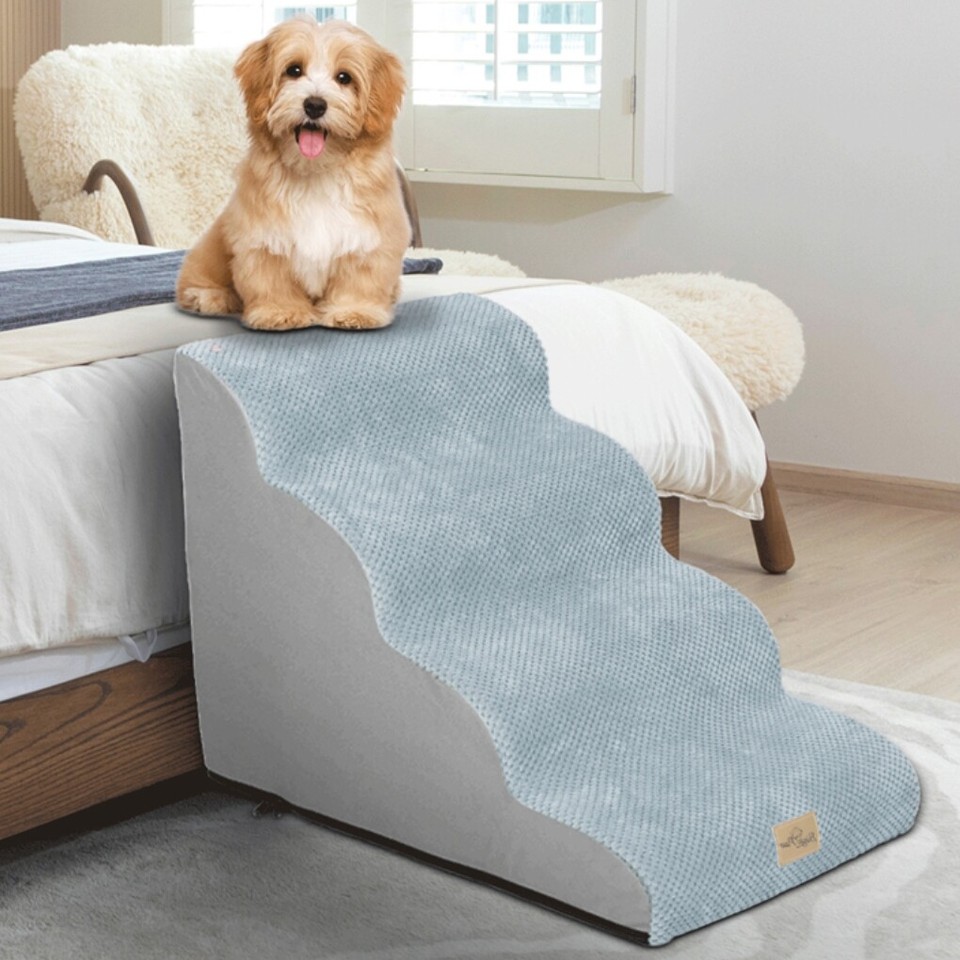 4 Step Curved Dog Ramp Stairs for Training