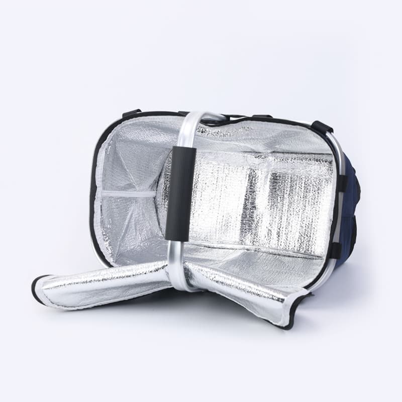 Portable Picnic Basket Insulated Foldable Blue