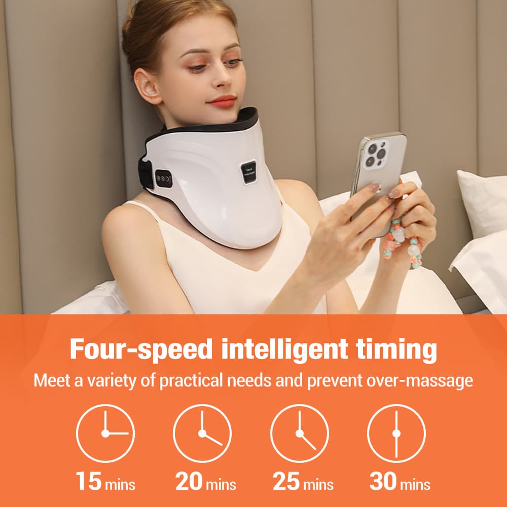 Electric Heated Neck Massager Carbon Fiber Infrared Therapy Adjustable Temperature Ergonomic Design
