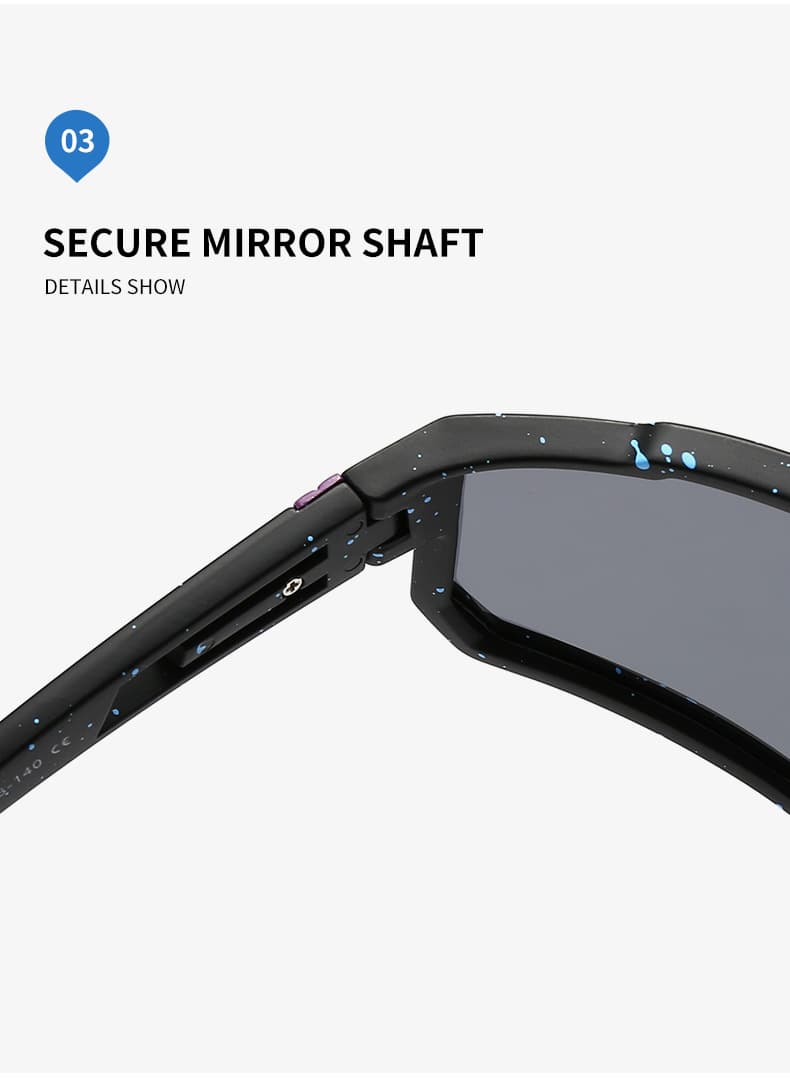 Sports Sunglasses UV400 Polarized TAC Lens Black Blue