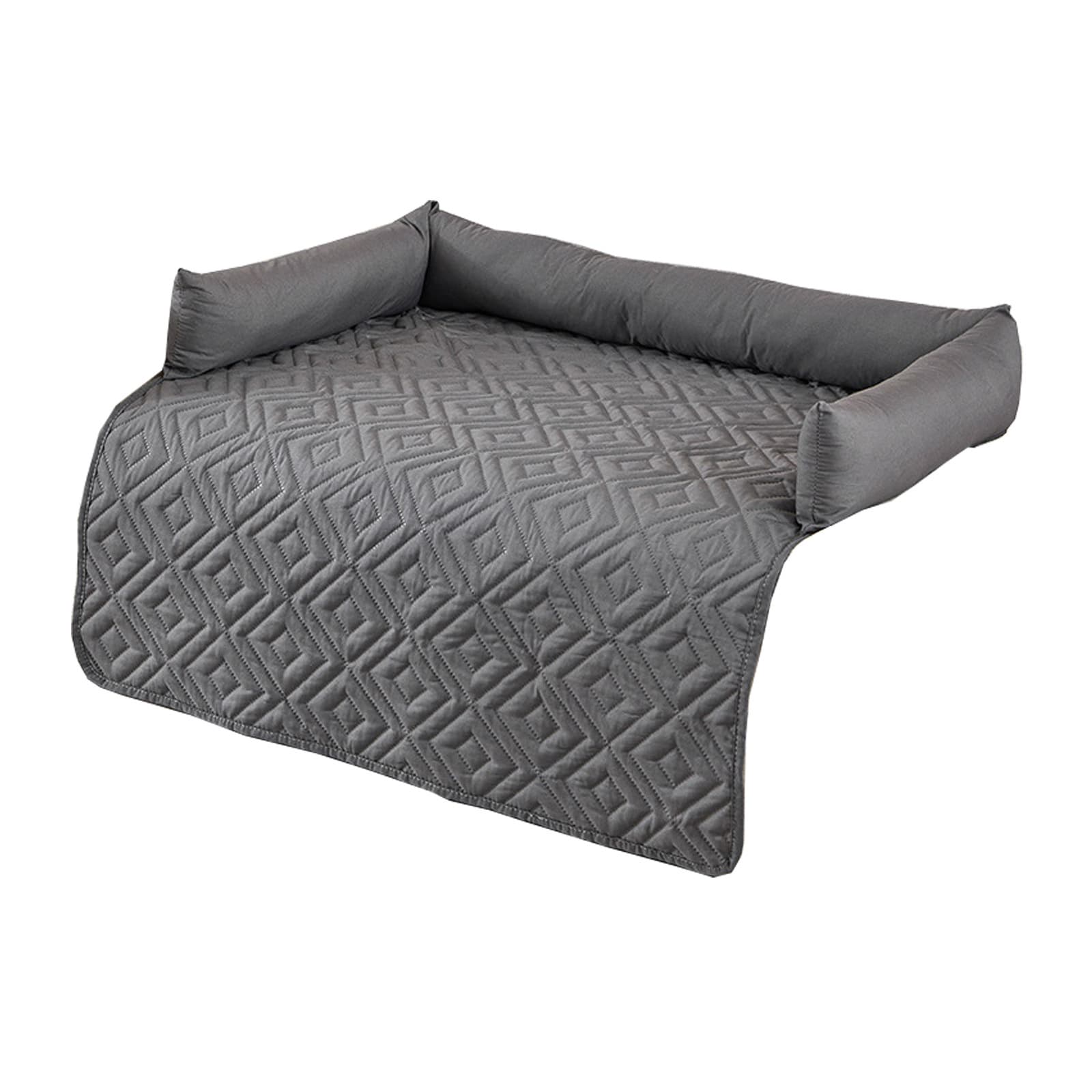 Pet Sofa Protector Mat Waterproof Scratch-Resistant 75x120cm Grey with Pillow