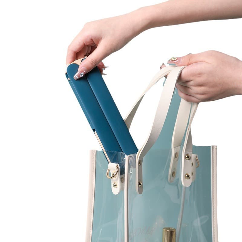 Portable Travel Hanger Lightweight Folding Design Hidden Clips 2 Piece White