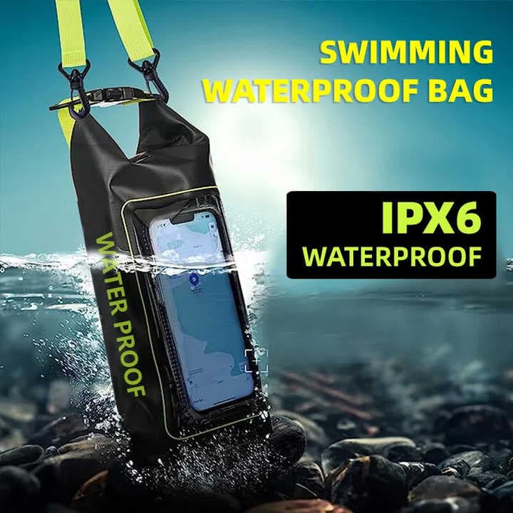 Waterproof Phone Pouch 2L Multi-Functional PVC Dry Bag Yellow