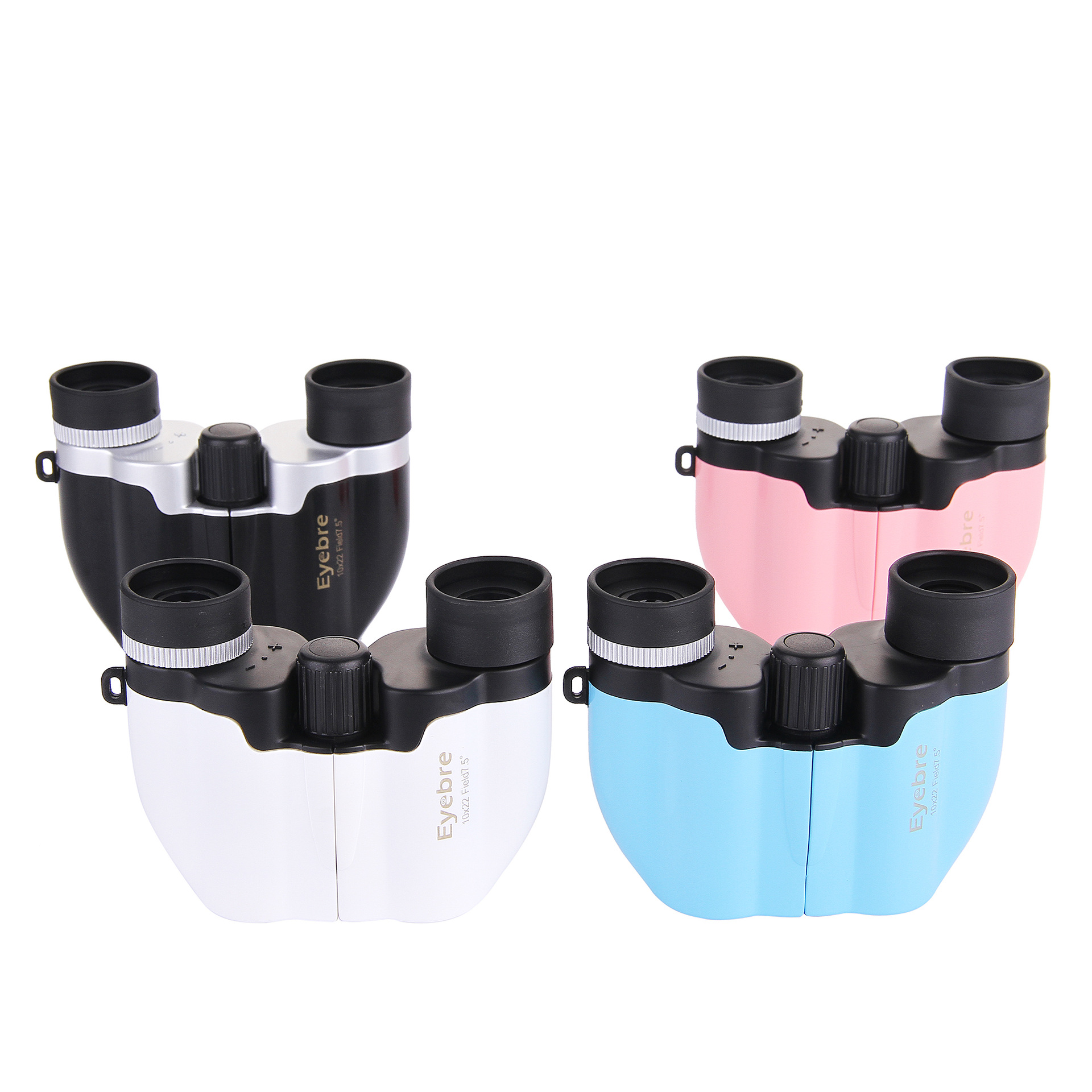 Green 10x22 Compact Binoculars for Adults - High Definition Lightweight Telescope for Hiking, Travel, and Concerts