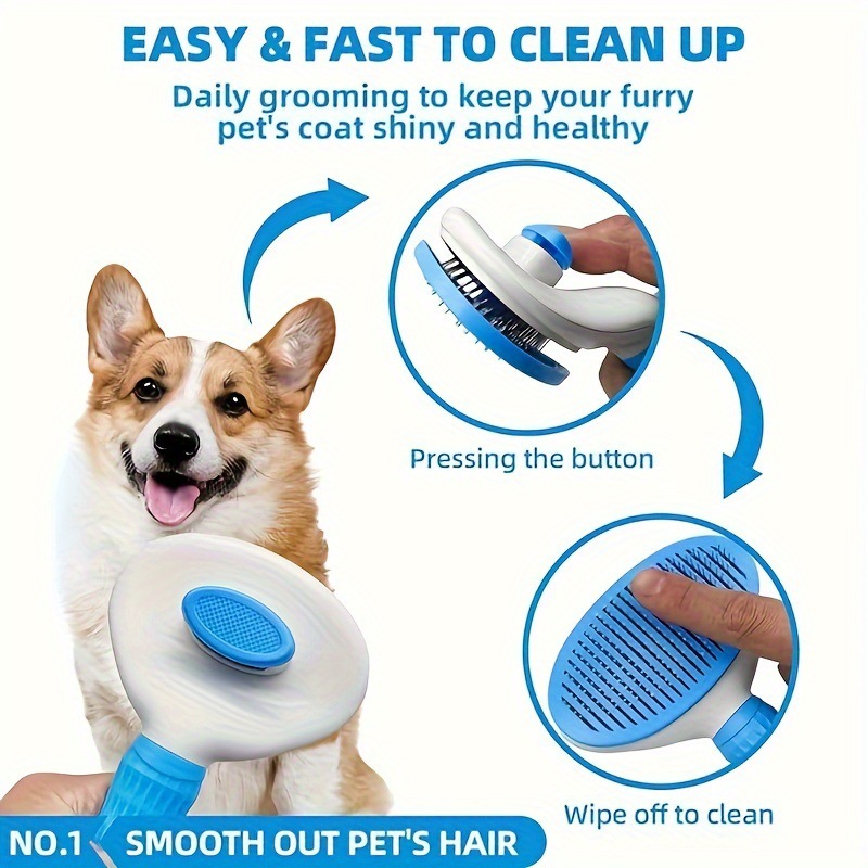 Blue 6-Piece Dog Grooming Bath Set - Absorbent Microfiber Towels & Wash Mitts for Shiny Coats