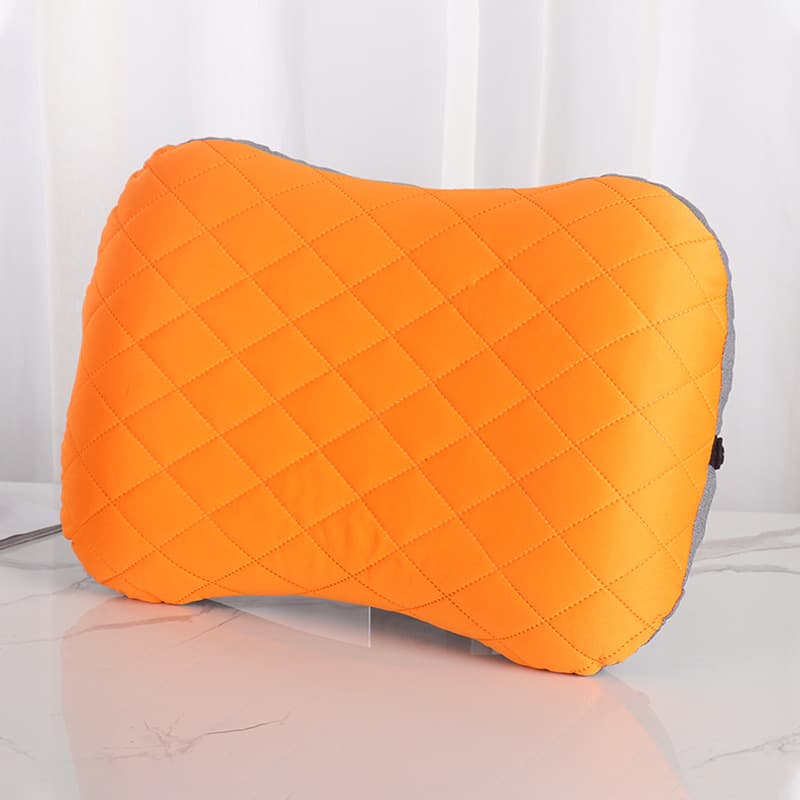 Inflatable Camping Pillow Lightweight 46x32x12cm Orange