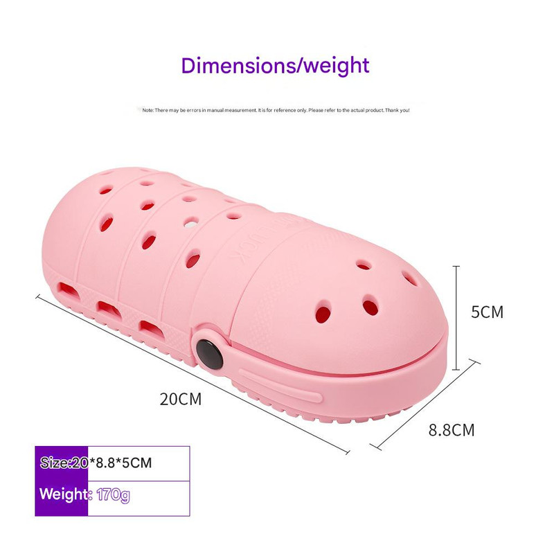 2 - pcs Blue Cute Clog-Shaped Pen Holder for Desk Organization