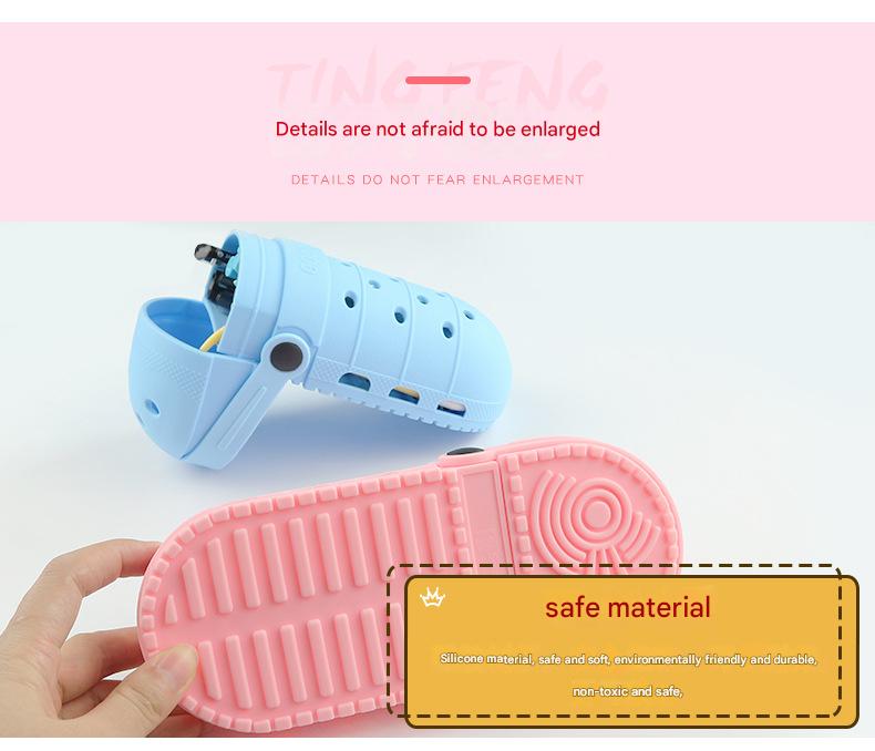 2 - pcs Blue Cute Clog-Shaped Pen Holder for Desk Organization