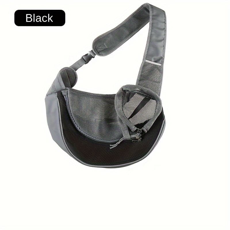 Black Portable Oxford Fabric Pet Carrier for Cats and Puppies (Size L)