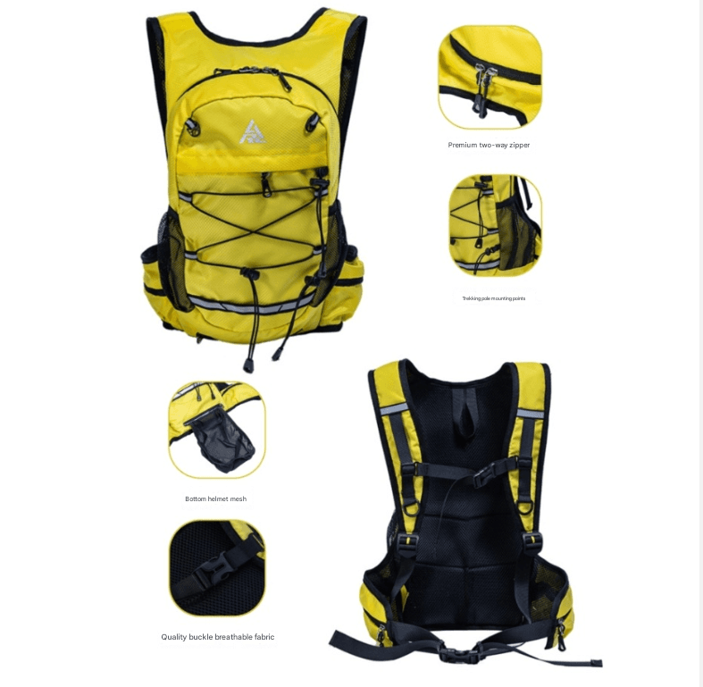 Lightweight Hydration Backpack for Trail Running Cycling Marathons Grey