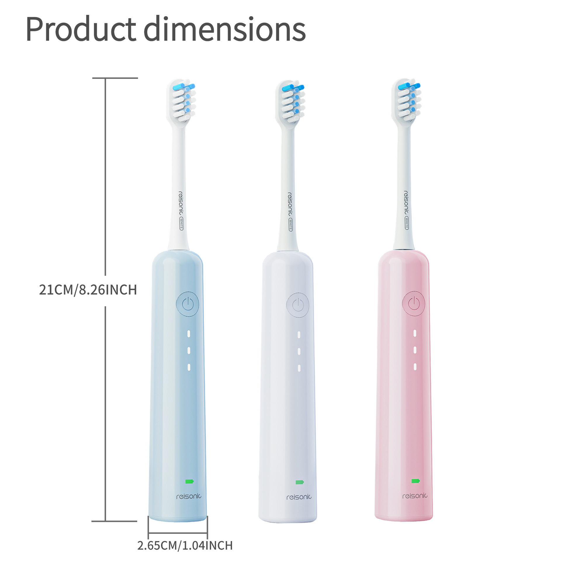 Electric Toothbrush with Ultra-Soft Gum Guard Brush Heads - IPX7 Waterproof, Ergonomic Design(white)