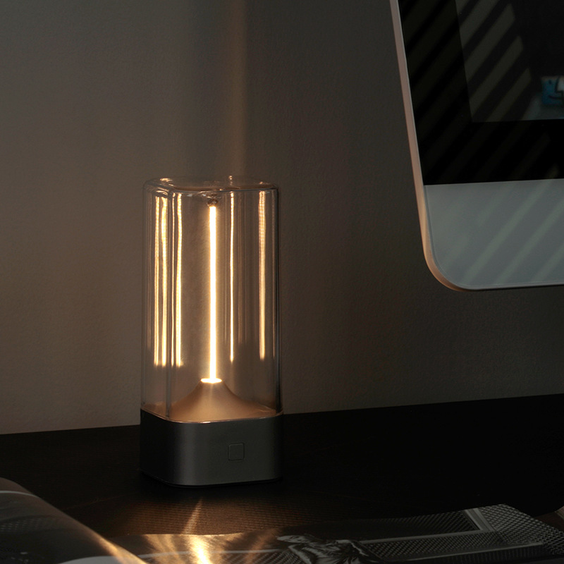 Magnetic Levitating Night Light with Flexible LED - USB-C Rechargeable, Stepless Dimming & Outdoor Hook(silver)