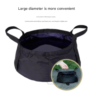 2 Pcs Dark Khaki Ultra-Lightweight Collapsible Travel Basin - Waterproof Folding Bucket for Camping, Hiking & Outdoors (8.5L)