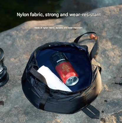 2 Pcs Dark Khaki Ultra-Lightweight Collapsible Travel Basin - Waterproof Folding Bucket for Camping, Hiking & Outdoors (8.5L)