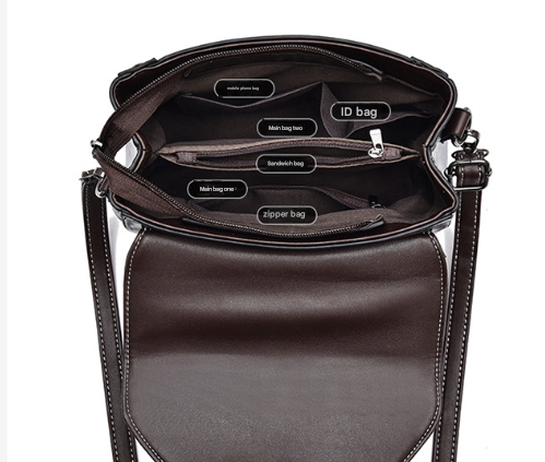 Brown Elegant Women's PU Leather Top Handle Satchel - Versatile Crossbody Bag with Classic Clasp & Braided Detail