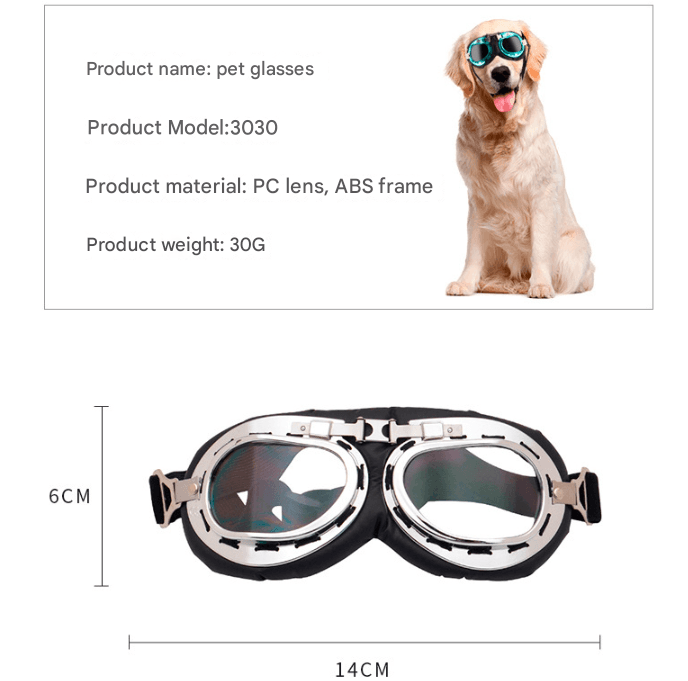 Pet Sunglasses Retro Aviator Design UV Protection Shatterproof Windproof for Small Medium Dogs Cats Black Frame Black Film