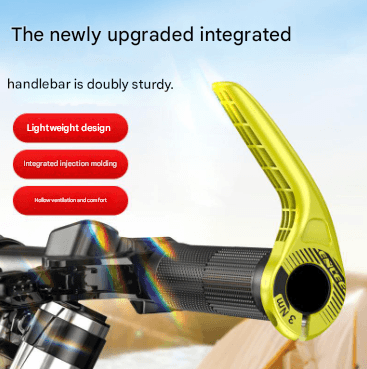 Ultralight Ergonomic Bike Bar Ends High-Strength Composite Horn Grips 22.2mm Light Green