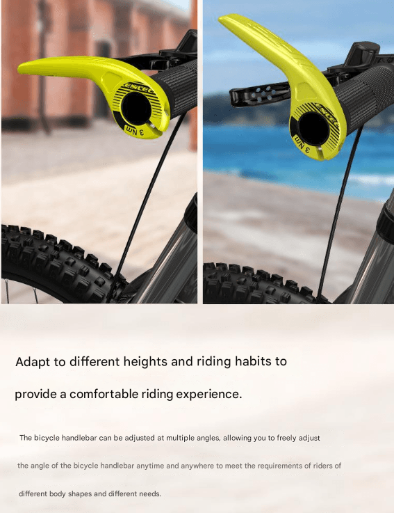 Ultralight Ergonomic Bike Bar Ends High-Strength Composite Horn Grips 22.2mm Light Green