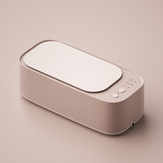 Pink Portable Ultrasonic Cleaner - 45kHz Professional High-Frequency Cleaning Machine for Jewellery, Glasses, Watches, and Makeup Brushes