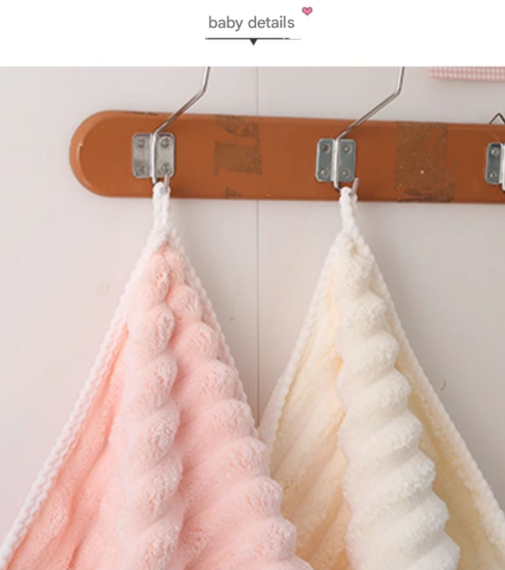 Pink Plush Ribbed Coral Fleece 3-Piece Towel Set - Ultra Soft & Absorbent Bath, Hand Towel and Hair Wrap