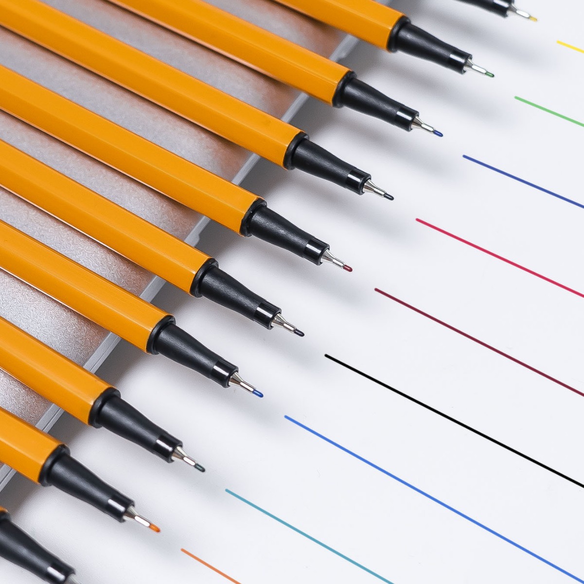 2 pcs twelve colors Fine Line Marker Pen Set - Watercolor Needle Tip Drawing Pens for Outlining, Sketching & Coloring - Vibrant Assorted Colors