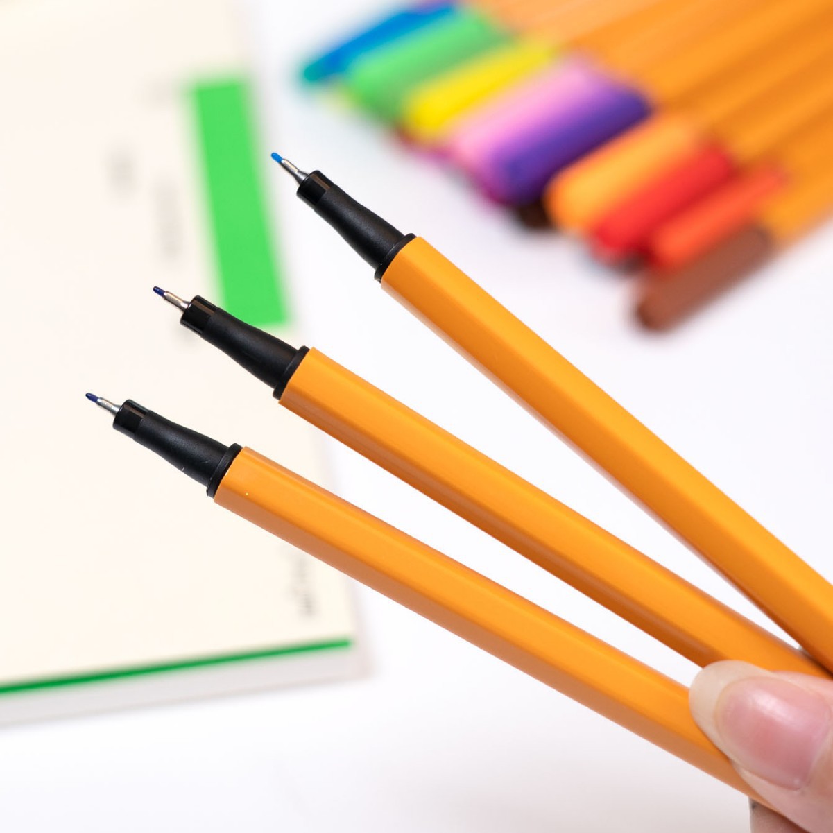 2 pcs twelve colors Fine Line Marker Pen Set - Watercolor Needle Tip Drawing Pens for Outlining, Sketching & Coloring - Vibrant Assorted Colors
