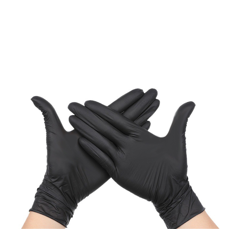 100 gloves Black Premium Disposable Nitrile Gloves - Powder-Free & Extra Durable for Multi-Purpose Use(S)