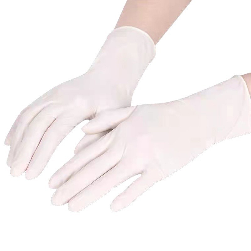 100 gloves White Premium Disposable Nitrile Gloves - Powder-Free & Extra Durable for Multi-Purpose Use(L)