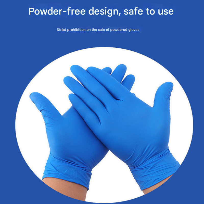 100 gloves White Premium Disposable Nitrile Gloves - Powder-Free & Extra Durable for Multi-Purpose Use(L)