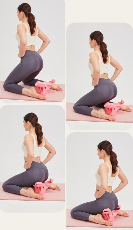 Green Ergonomic Pelvic Floor Glute Trainer Home Workout Equipment for Hips Inner Thighs