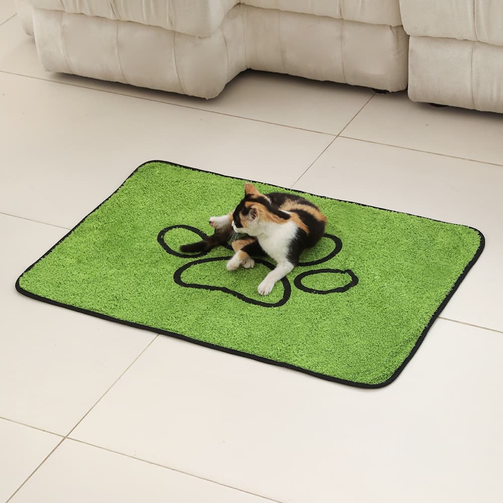 2 Pcs Artificial Grass Pet Mat – Soft, Fast-Drying & Non-Slip Sleeping Pad for Cats and Dogs(90*104cm)