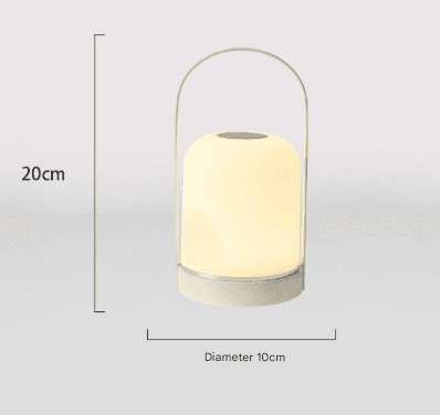 Portable LED Table Lamp Rechargeable Touch Dimmable 20cm White 3 Colour Modes Night Light for Bedroom Camping Outdoor Dining